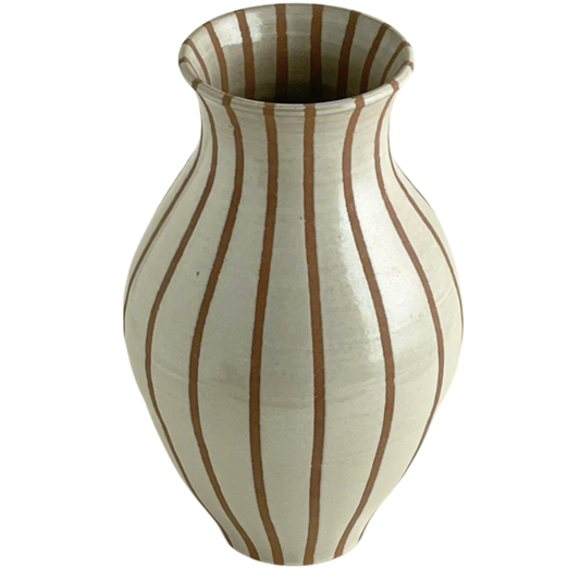 VASE // STRIPED EARTHENWARE