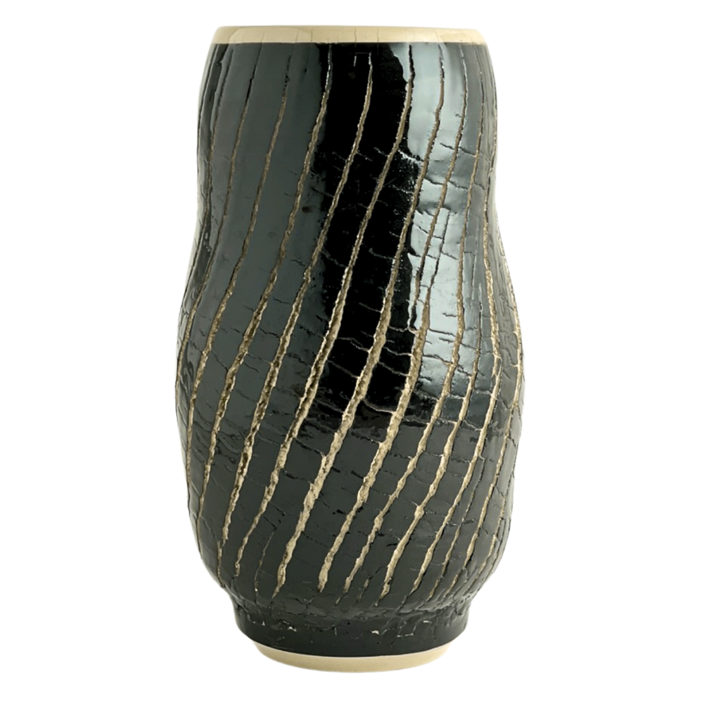 VASE // CRACKED BLACK
