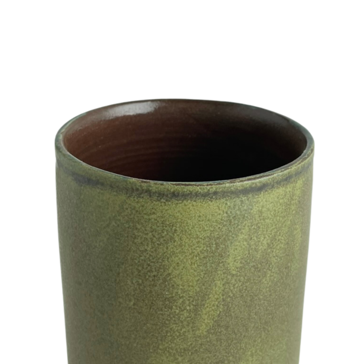 VASE // CYLINDIRICAL PESTO GREEN