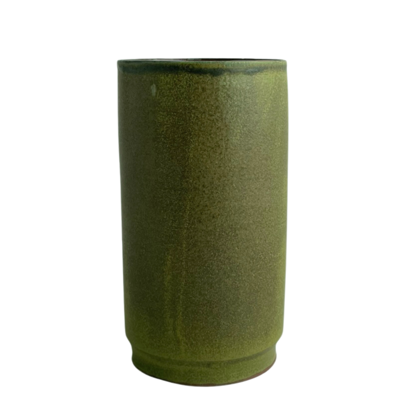 VASE // CYLINDIRICAL PESTO GREEN
