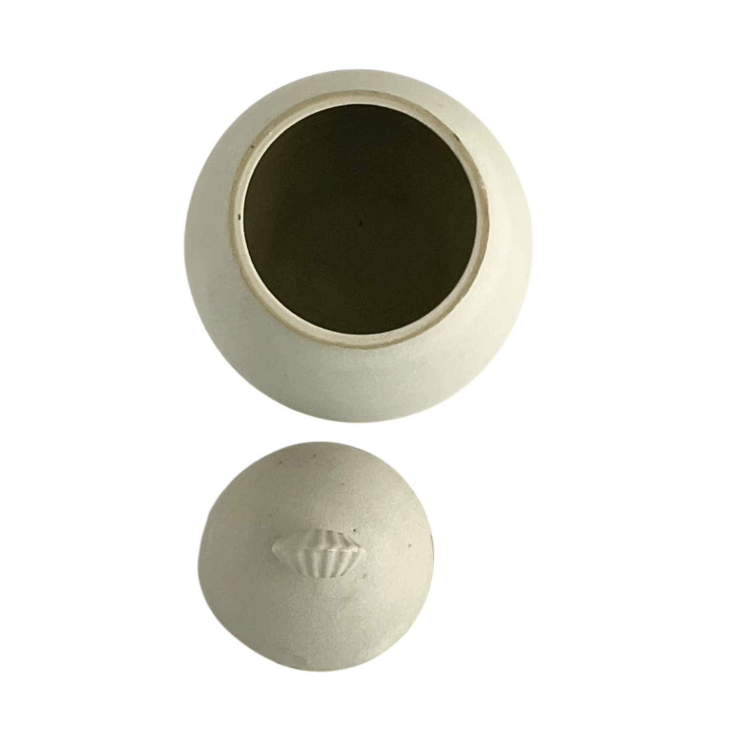 LIDDED JAR // QUEEN SCALLOP SATIN WHITE