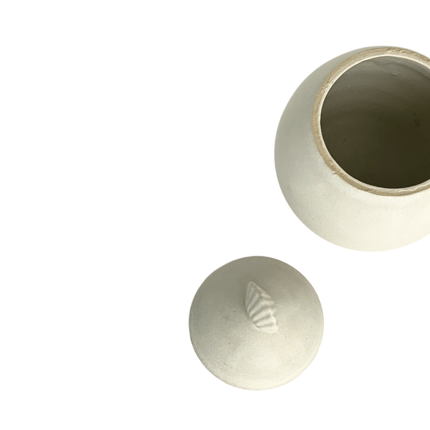 LIDDED JAR // QUEEN SCALLOP SATIN WHITE