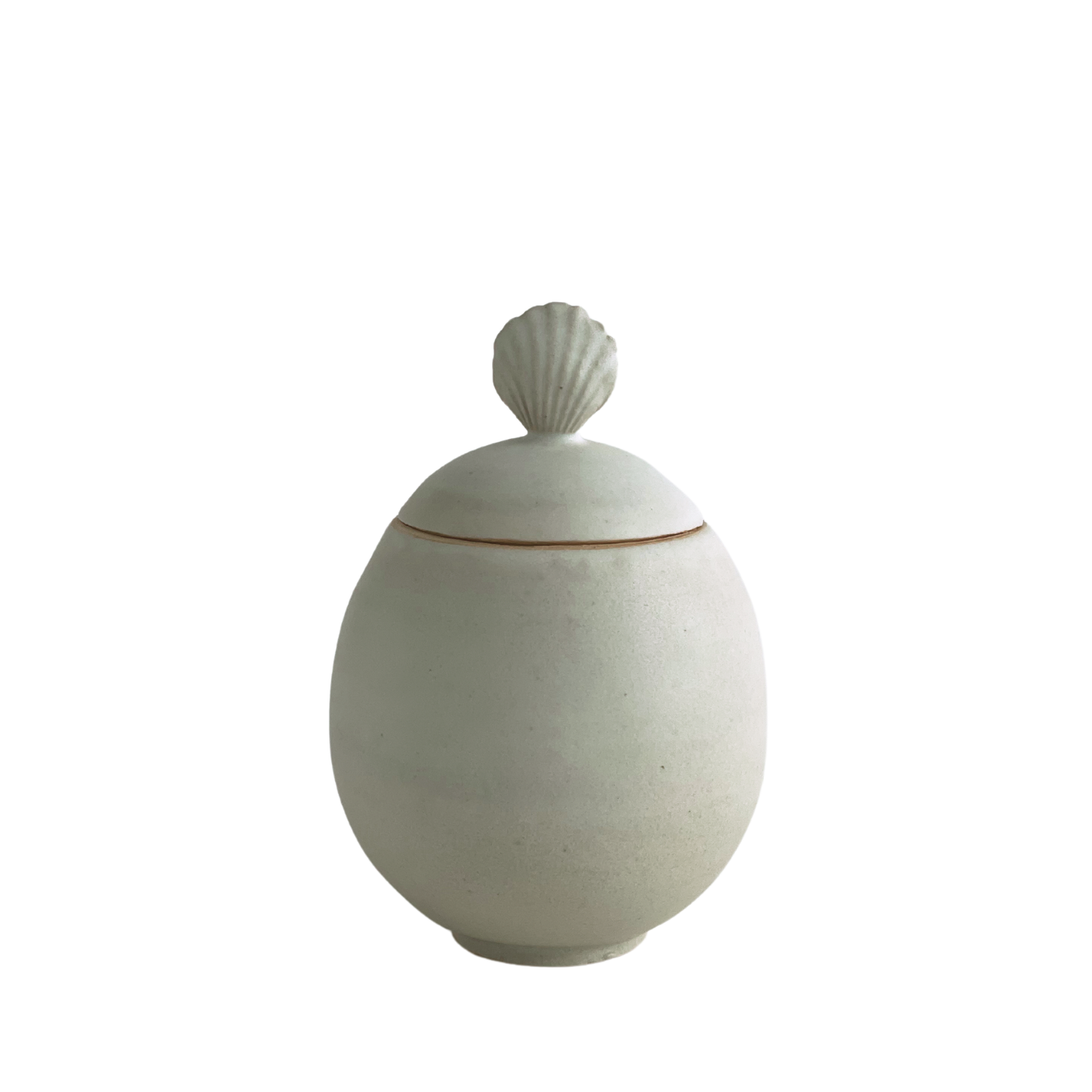 LIDDED JAR // QUEEN SCALLOP SATIN WHITE