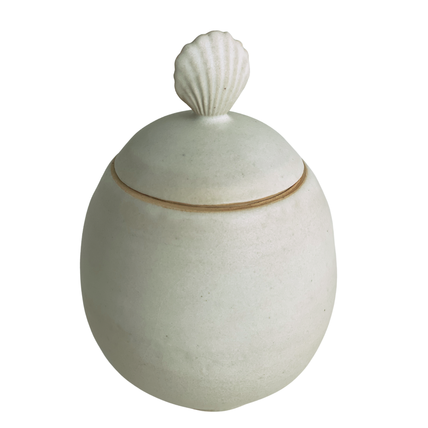 LIDDED JAR // QUEEN SCALLOP SATIN WHITE