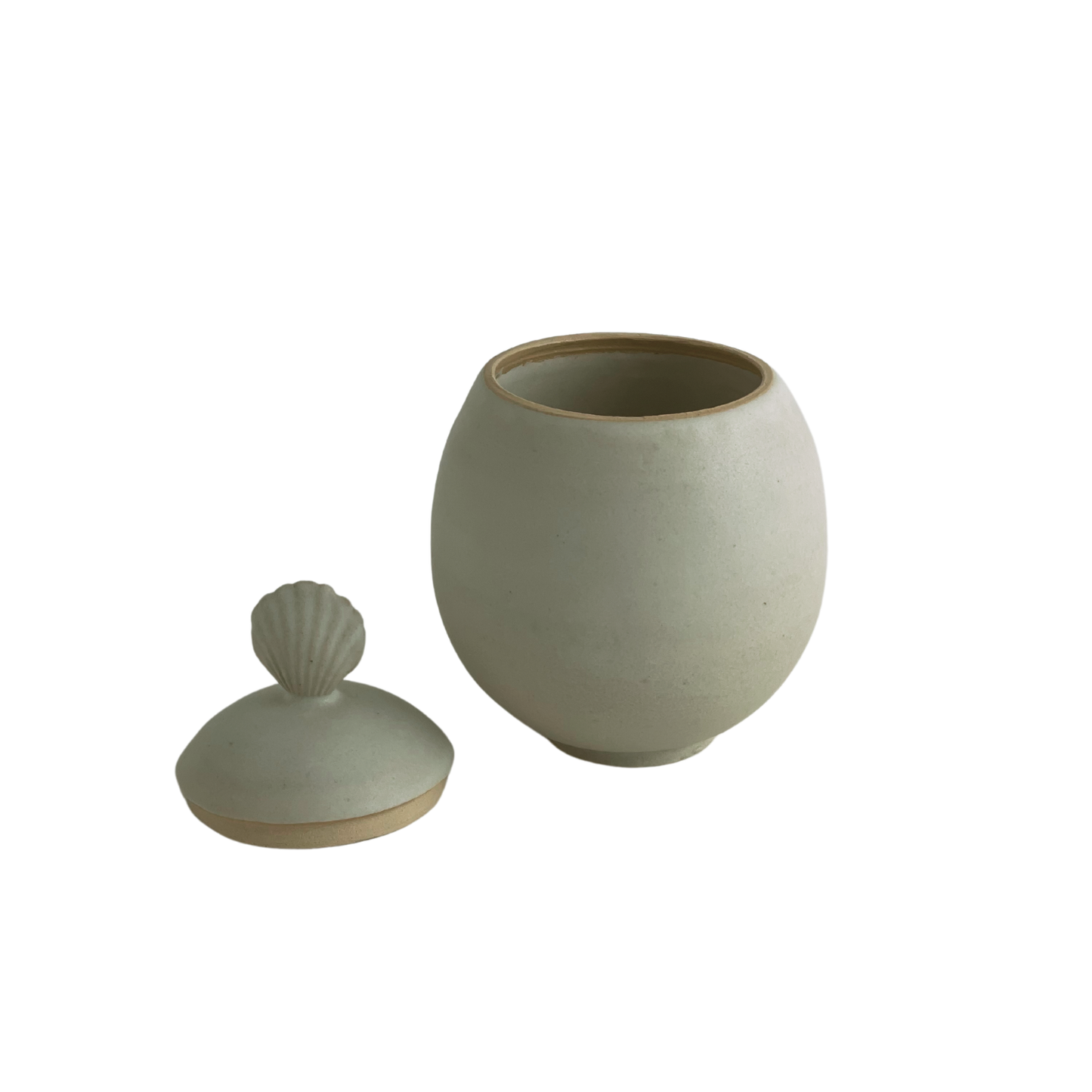 LIDDED JAR // QUEEN SCALLOP SATIN WHITE