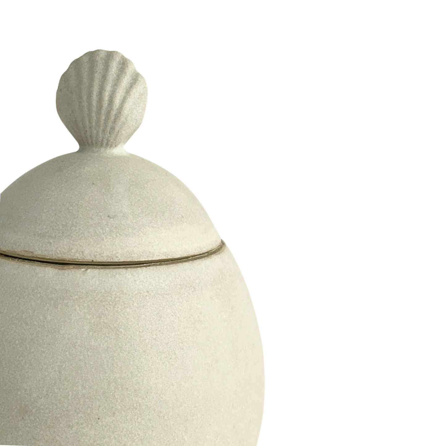 LIDDED JAR // QUEEN SCALLOP SATIN WHITE