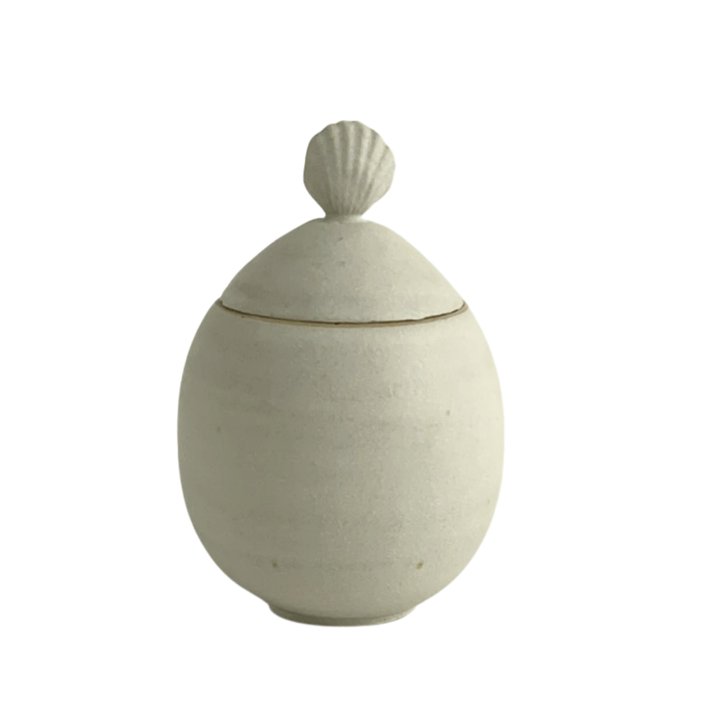 LIDDED JAR // QUEEN SCALLOP SATIN WHITE
