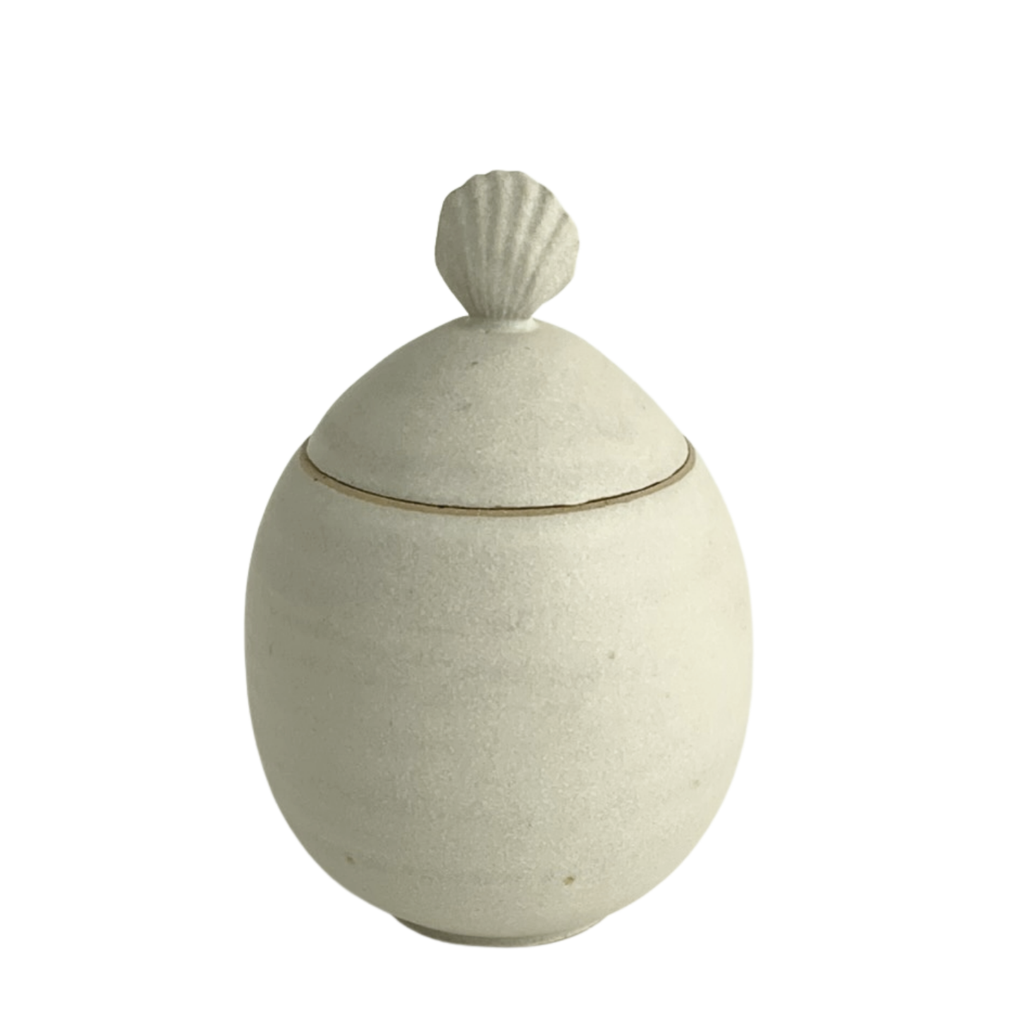 LIDDED JAR // QUEEN SCALLOP SATIN WHITE