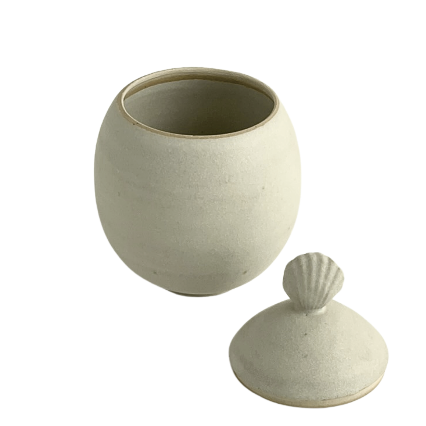 LIDDED JAR // QUEEN SCALLOP SATIN WHITE