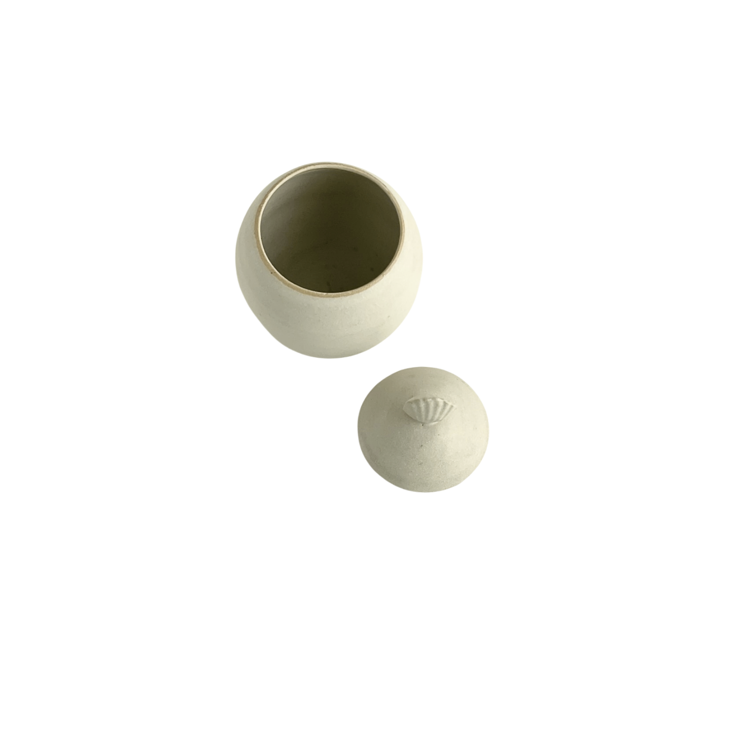 LIDDED JAR // QUEEN SCALLOP SATIN WHITE