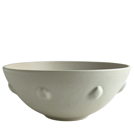 BOWL // LARGE SATIN WHITE SHELLS