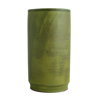 VASE // CYLINDIRICAL PESTO GREEN