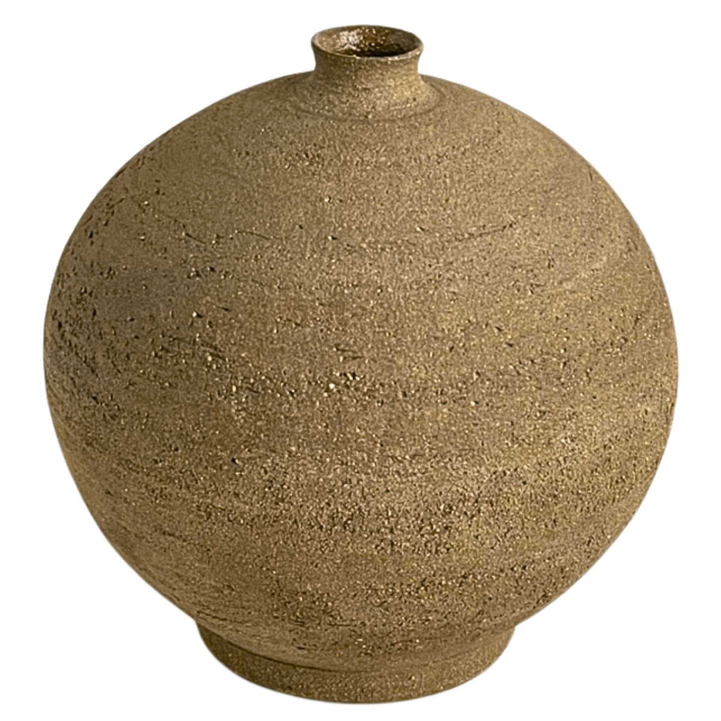 VASE // ROUND RAW BROWN