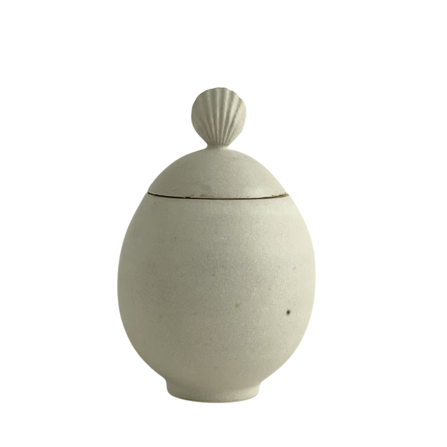 LIDDED JAR // QUEEN SCALLOP SATIN WHITE