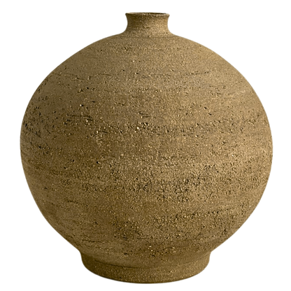 VASE // ROUND RAW BROWN