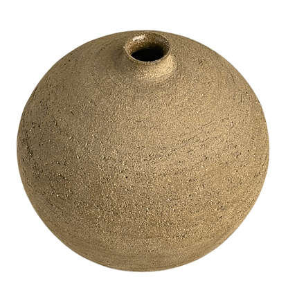 VASE // ROUND RAW BROWN