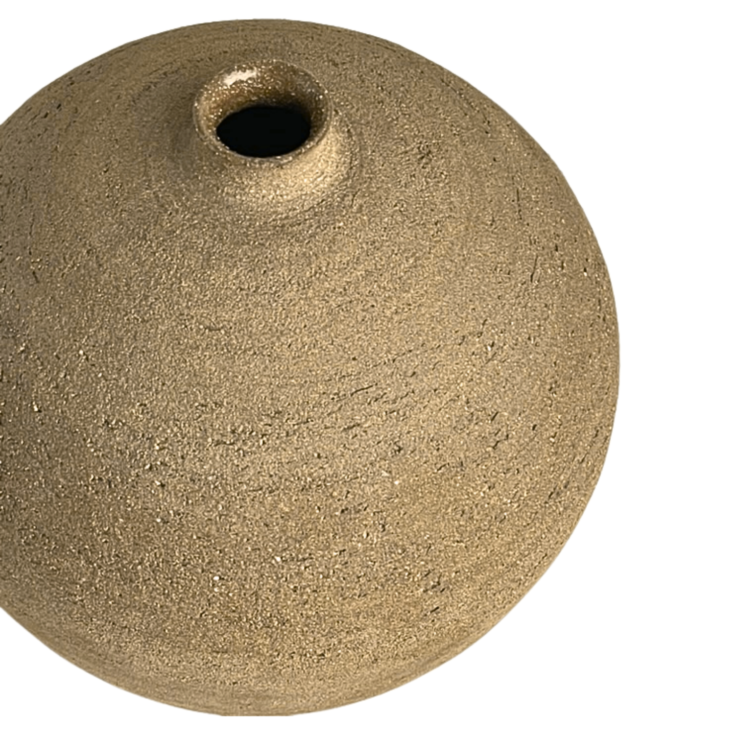VASE // ROUND RAW BROWN
