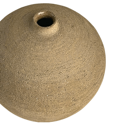 VASE // ROUND RAW BROWN