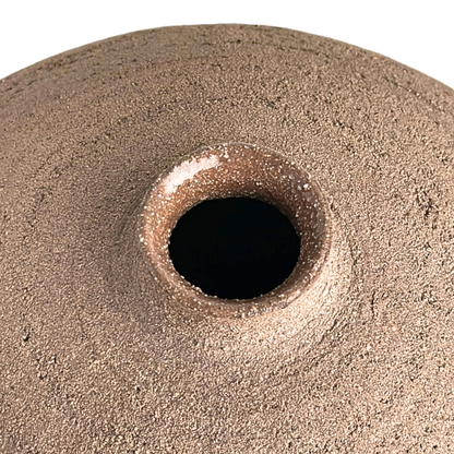 VASE // ROUND RAW BROWN