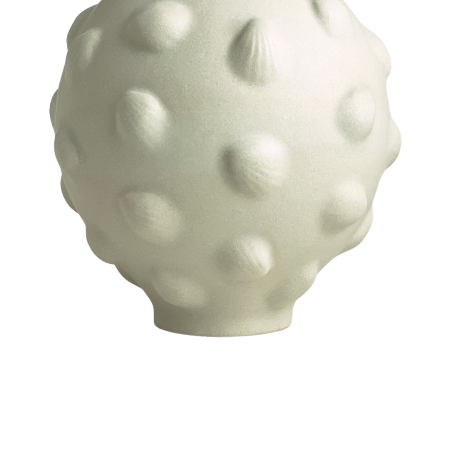 VASE // MATTE SATIN WHITE WITH SHELLS
