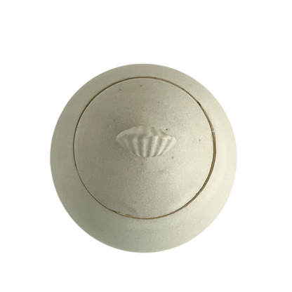 LIDDED JAR // QUEEN SCALLOP SATIN WHITE