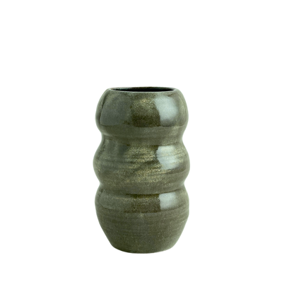 VASE // KELP GREEN WAVY