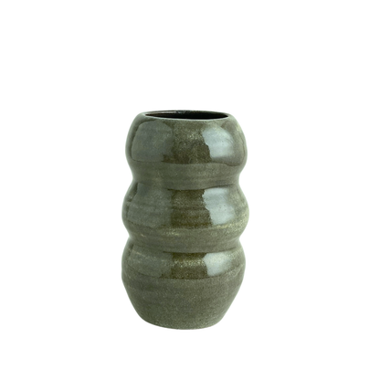VASE // KELP GREEN WAVY